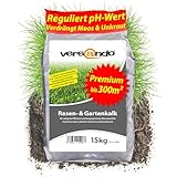 versando 15kg Rasenkalk & Gartenkalk Frühjahr bis 300m²: verdrängt Moos Unkraut Pilze fördert Boden & Wurzelentwicklung ideal für Rasen mit Langzeitwirkung - Premium Q