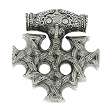 celtic field - Anhänger Hiddenseekreuz massives Silber antik (beidseitiges Muster)