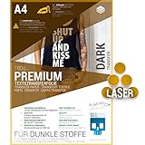 SKULLPAPER® Transferfolie FÜR DUNKLE STOFFE (*verbesserte Version*) - für Laserdrucker (A4-8 Blatt)