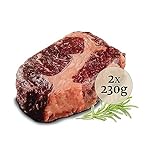 BÜFFEL BILL Rib-Eye Steak Ladies Cut (2cm) - 2x230g | Zartes hochwertiges Wasserbüffelfleisch aus dem Hochrücken I Geprägt von Wildkräuteraroma