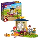 LEGO 41696 Friends Ponypflege, Pferdestall mit Pferd-Figur und Mia Mini-Puppe, Bauernhof-Spielzeug für Kinder ab 4 Jahre, Pferd Spielzeug für Jungen und M
