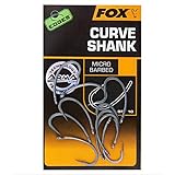 FOX Edges Armapoint Curve Shank Hooks - 10 Karpfenhaken, Angelhaken zum Karpfenangeln, Haken für Karpfen, Boiliehaken, Größe:4