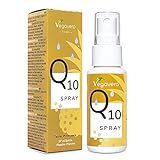 Q10 Spray Vegavero ® | Hochwertiger Markenrohstoff Q10Vital™ | 50 mg Coenzym Q10 mit Vitamin B1 | Ohne Zucker | Ananas-Geschmack | Vegan