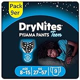 Huggies DryNites hochabsorbierende Nachtwindeln bei Bettnässen, für Jungen 8-15 Jahre (27-57 kg), 9 Stück, Windel-Pants