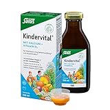 Salus Kindervital mit Calcium + Vitamin D3 - 1x 250 ml - Spezial-Tonikum für Wachstum und Knochenentwicklung – plus natürlichem Vitamin C aus der Bio-Acerolakirsche - vegan - bio