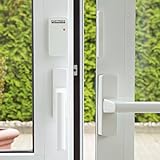 easymaxx 02481 Security Alarmanlage für Türen und Fenster, Magnetsensor-Technik, 110db, kein Bohren nötig, kabellos, inklusive Fernbedienung, Weiß