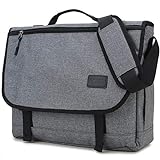 RAVUO Messenger-Tasche für Herren, wasserabweisend, 43,2 cm (17 Zoll), Laptop-Aktentasche, Business-Umhängetasche für Arbeit, 43,2 cm (17 Zoll), Grau