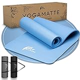 FITBUTTLER - Yogamatte - Gymnastikmatte rutschfest − Phthalatfreie Yoga Matte aus NBR − Für Pilates, Yoga & Fitness − Sportmatte mit 183x61x1cm