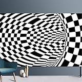 ZAZN Moderne Abstrakte Geometrische Kunst Teppich Wohnzimmer Schön Couchtisch Eingangsmatte rutschfeste Sicht Illusion Rechteckige Bodenmatte