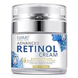 Retinol Gesichtscreme Anti-Aging & Anti Falten Creme mit 2,5% Retinol, Kollagen, Hyaluronsäure, Tag und Nacht Face Feuchtigkeitscreme für Frauen und Männer