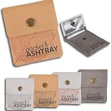 hibuy Taschenaschenbecher PocketAshtray/Mini Aschenbecher für die Hosentasche - aus feuerfestem Kunststoff - 9 x 7,5 cm
