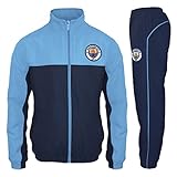 Manchester City FC - Herren Trainingsanzug - Jacke & Hose - Offizielles Merchandise - Geschenk für Fußballfans - Blau - XXL