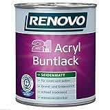 2,5 Liter RENOVO Acryl-Buntlack weiß seidenmatt