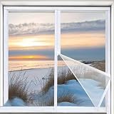 55 x 85 cm (B x H), Fensterisolierung, Doppelverglasungsfolie für Fenster, transparent, Kälteschutz, Fensterisolierungsfolie für Fenster, w