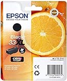 Epson Original 33XL Tinte Orange (XP-530 XP-630 XP-635 XP-830 XP-540 XP-640 XP-645 XP-900 XP-7100, Amazon Dash Replenishment-fähig) schwarz