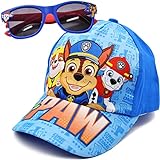 Miotlsy Paw Dog Patrol Sonnenhut Kinder, Baseball Cap und Sonnenbrille Kinder Set UV Schutz, Avengers Kappe Kinder Jungen Einheitsgröße ab 3 Jahren
