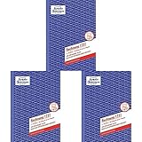 AVERY Zweckform 1731 Rechnung (A5, 3x40 Blatt, selbstdurchschreibend mit farbigen Durchschlägen, zur Erfassung aller rechtlich erforderlichen Angaben) weiß/gelb/rosa (Packung mit 3)