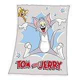 Tom & Jerry Fleecedecke, Gr. 130/170 cm, 100% Polyester