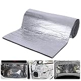 Dämmmatte Auto Schallschutzmatte Isolierung Matte Schaumstoff, selbstklebende Mattenrolle, Feuerfest, Feuchtigkeitsfest, Wasserdicht,200cm*50cm*10