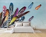 Federn Einfarbige 3D Wallpaper Intressed 3d Tapete Wanddekoration fototapete wandbild Schlafzimmer Wohnzimmer-300cm×210cm