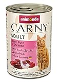 animonda Carny Adult Katzenfutter, Nassfutter für ausgewachsene Katzen, Rind, Pute + Shrimps, 6 x 400 g
