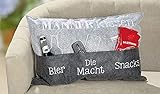 Bavaria Home Style Collection- Endlich ist das Männer Kissen da - Deko Couch Sofa Kissen Zierkissen Kuschelkissen ca 60 x 39 cm Geschenk Idee zu Ostern Geburtstag Muttertag (Männer)
