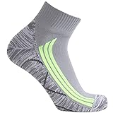 SuMade Unisex Trailrunning-Socken, wasserdicht, stilvoll, feuchtigkeitsableitend, gepolstert, Anti-Blasen, schnell trocknend, kühl, leicht, Snowboarden, 1 Paar (Grau, Größe M)