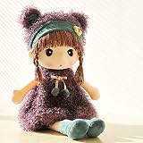 BYNYXI Kuschelpuppe Mädchen, 45cm Stoffpuppe Weiche Plüschtier Gefüllte Puppe Plüsch Stofftier Kleine Mädchen Puppen Kuschelpuppe Plüschtier Plüsch Spielzeug für Kinder Mädchen ab 1 Jahre Babypupp