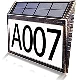 Ontwiew Solar-LED-Hausnummernleuchte für den Außenbereich, energiesparend, solarbetrieben, für Garten, Garage, Türnummer
