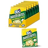 TUC Baked Bites Cream Cheese & Onion 6 x 110g I Salzgebäck Großpackung I Cracker mit Sauerrahm-Zwiebel-Geschmack I TUC Mini-Cracker
