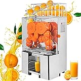 VEVOR Orangenpresse Orangensaftpresse automatische kommerzielle Maschine aus Edelstahl 20 bis 30 Orangen pro Minute 120 W 44 kg, Orangensaft