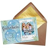 PR Print Royal Fotopuzzle als Gutschein - Puzzle mit Foto, Namen und Text Personalisieren - Geschenk für die Beste Freundin, Geburtstag | 24 Teile inkl. Briefumschlag mit Gold-Inlay