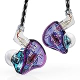 Yinyoo KBEAR Storm Kabelgebundene Kopfhörer, 10 mm, magnetisch, dynamischer Treiber, In-Ear-Kopfhörer, tiefer Bass, kabelgebunden, geräuschisolierende Kopfhörer (blauviolett, kein Mikrofon)