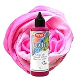 Viva Decor® Fabric dye Textilfarbe (Pink, 90 ml) Tie dye, Färbemittel Textilien, Stofffarben waschfest, Textilfarbe waschmaschinenfest für Kinder und Erwachsene - Made in Germany