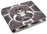 Herren Gothic-Geldbörse, Motiv Totenkopf | Fantasy-Geldbeutel, schwarz