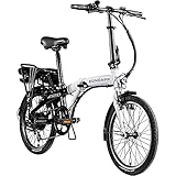 ZÜNDAPP Z120 20 Zoll E Bike Faltrad Damen Herren Elektrofahrrad klappbar Fahrrad Elektro Klapprad Ebike Pedelec E-Bike Erwachsene Klappfahrrad (schwarz/weiß, 28 cm)