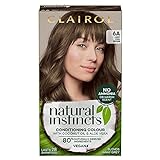 Clairol Natural Instincts Haarfarbe, semi-permanent, kein Ammoniak strahlend, erste Grauabdeckung, bis zu 28 Waschgänge, Farbe 6A hellaschbraun
