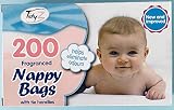400 Baby-Duftende Einweg-Windelbeutel mit Griffen zum Binden (insgesamt 400 Windelsäcke), 3 Packung