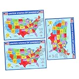 Operitacx 3st Karte Der Vereinigten Staaten Hängt Us-kartenplakat Usa-wandkarte Usa-kartenplakat Karte Von Amerika Bildungsposter Plakat Der Vereinigten Staaten Geographie-plakat Uv-pap