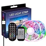 MINGRT LED Strip, RGB LED Streifen, IP65 Wasserdichter, Mit Steuerbar Via App, Bluetooth Musik Sync USB Lichtband Für Die Beleuchtung Von Haus Party Küche (Color : 1M)
