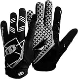 Seibertron Pro 3.0 Elite Ultra-Stick Sports Receiver/Empfänger Handschuhe American Football Gloves Jugend und Erwachsener Black XS