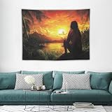 ADEIK Wandteppich, Wandhängend Reggae Bob Marley Schlafzimmer-Wandteppich, Maßgeschneiderte Schöne Bettwäsche, Wohnzimmer, Studentenwohnheim, Spielzimmer, Wandteppich Reggae Bob Marley