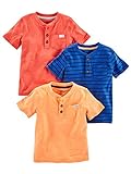 Simple Joys by Carter's T-Shirt, Mehrfarbig (Orange, Blue, Red), ((Herstellergröße: 4T)