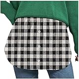 Damen Spandex Skort Röcke Petticoats für Teenager Mädchen Übergröße Plaid Mini Kurzer Rock Kleidung Country Concert XO, #-O83 Grau, 40