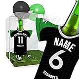 my fan shirt PERSONALISIERT Hannover Trikotkühler Fanartikel Männer | Passend für FC Hannover 96 H96 | Mann Freund Opa Bruder Geburtstag Weihnachts-Geschenk Wichtel Flaschenkühler by MYFANSHIRT