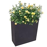 Freizeitmöbel und Leitern Pflanzkasten anthrazit Blumenkasten Hochbeet Terrasse Sichtschutz 59,5x26,5cm