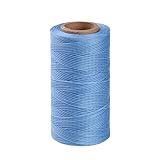 10m Wachsband 1mm Sattlergarn Lederfäden Nähgarn Geflochtet 100% Polyester Wachsfaden Forellenfäden Nähen Handnähgarn Handwerk (Blau)