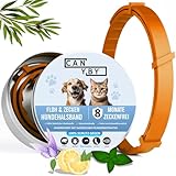 CANYBY Zeckenhalsband für Hunde – Natürlicher Zecken- & Flohschutz, Wasserdicht & Effektiver Schutz bis zu 8 Monate mit 100% natürlichen Inhaltsstoffen (Orange, 62cm)
