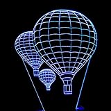 3D Tropischer Ballon Illusionslampe LED Nachtlicht Stereo Vision USB Nachttischlampe Schlafzimmer Kreative Dekorationen Kinder Geschenk Geburtstag Weihnachten Junge Mädchen mit Fernbedienung