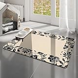 OMHHBX Fußmatte Schmutzfangmatte waschbar wasserdicht robust Schmutzfänger für Eingang, Haustür, Flur, Küche,150x210cm,Beige B
